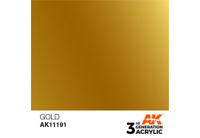 Акрилова фарба GOLD METALLIC - ЗОЛОТИЙ МЕТАЛІК / INK АК-Interactive AK11191