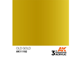 Акриловая краска OLD GOLD METALLIC - СТАРОЕ ЗОЛОТО МЕТАЛЛИК / INK АК-интерактив AK11192