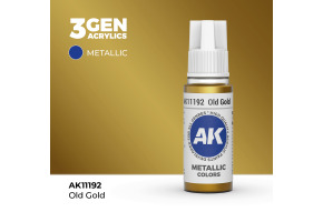 Акрилова фарба OLD GOLD METALLIC - СТАРЕ ЗОЛОТО МЕТАЛІК / INK АК-Interactive AK11192