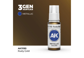 Акрилова фарба RUSTY GOLD METALLIC - ІРЖАВЕ ЗОЛОТО МЕТАЛІК / INK АК-Interactive AK11193