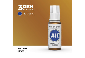 Акрилова фарба BRASS METALLIC - ЛАТУНЬ МЕТАЛІК / INK АК-Interactive AK11194