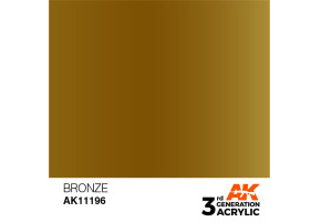 Акрилова фарба BRONZE METALLIC - БРОНЗА МЕТАЛІК / INK АК-Interactive AK11196