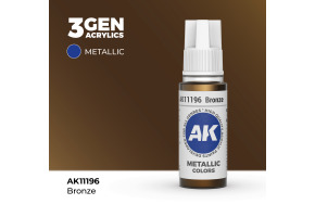 Акрилова фарба BRONZE METALLIC - БРОНЗА МЕТАЛІК / INK АК-Interactive AK11196