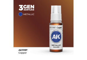 Акрилова фарба COPPER METALLIC - МІДЬ МЕТАЛІК / INK АК-Interactive AK11197
