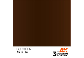 Акриловая краска BURNT TIN METALLIC - ЖЖЕНОЕ ОЛОВО МЕТАЛЛИК / INK АК-интерактив AK11198