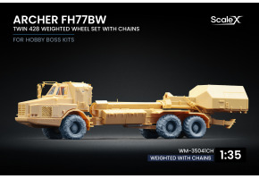 Набір коліс із ланцюгами Twin 482 для Archer FH77BW від HobbyBoss ScaleX WM-35041Ch