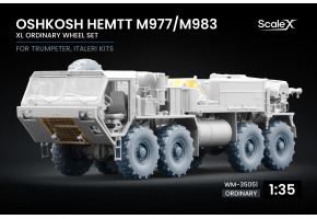 Набір коліс XL для Oshkosh HEMTT M977/M983 від Trumpeter, Italeri ScaleX WM-35051