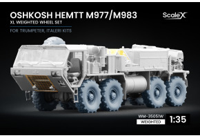 Набір коліс (з деформацією) XL для Oshkosh HEMTT M977/M983 від Trumpeter, Italeri ScaleX WM-35051W