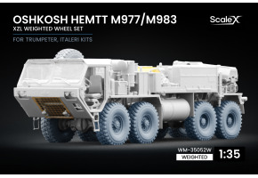 Набір коліс (з деформацією) XZL для Oshkosh HEMTT M977/M983 від Trumpeter, Italeri ScaleX WM-35052W
