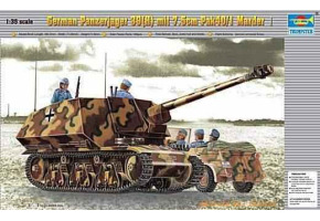 Збірна модель 1/35 Німецька САУ Marder Ⅰ Panzereger 39(H) mit 7.5cm Pak40/1 Trumpeter 00354