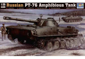 Scale model 1/35 Tank  Amphibious PT-76 Light Trumpeter 00380