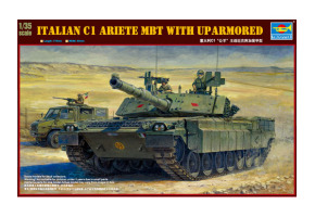 Збірна модель 1/35 Італійський танк C1 Ariete з посиленим бронюванням Trumpeter 00394