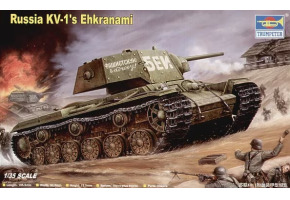 Збірна модель 1/35 Радянський танк КВ-1 з екранами Trumpeter 00357