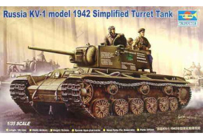 Scale model 1/35 Tank with a simplified turret KV-1 model 1942 Trumpeter 00358