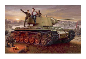 Збірна модель 1/35 Радянський танк KV-1 model 1942 з легкою литою баштою Trumpeter 00360