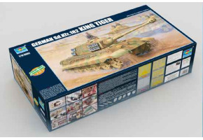 Збірна модель 1/16 Німецький танк Королівський тигр 2 в1 вежа (Henschel Turret & Porsche Turret) Trumpeter 00910