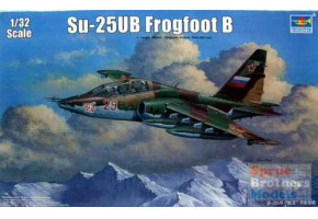 Scale model 1/32 Attack aircraft SU-25UB Frogfoot B Trumpeter 02277