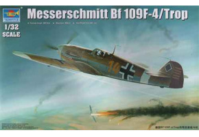 Збірна модель 1/32 Німецький винищувач Messerschmitt Bf 109F-4/Trop  Trumpeter 02293