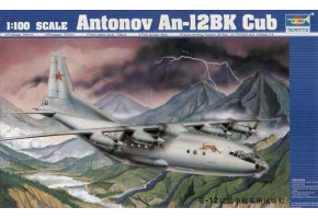 Scale plastic model 1/100 Antonov An-12BK CUB Trumpeter 04001