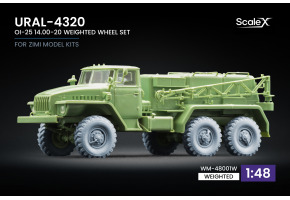 Wheel set (with deformation) OI-25 for URAL-4320 for Zimi Model ScaleX WM-48001W