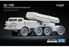 Wheel set (with deformation) I-159 for ZIL-135 from Trumpeter ScaleX WM-72008W