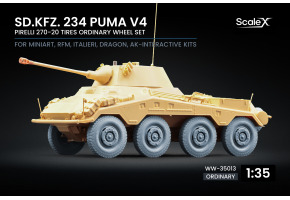 Wheel set for Sd.Kfz. 234 Puma v4 for Dragon, Miniart, RFM, Italeri, AK Interactive ScaleX WW-35013
