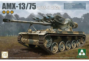 Scale model 1/35 buildable light tank AMX-13/75 SS11 ATGM Takom 2038