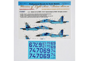 Foxbot 1:32 Decal Side numbers for Su-27UBM-1 Ukrainian Air Force, digital camouflage (Part 2)