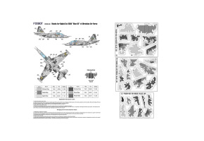 Foxbot 1:32 Digital camouflage masks for the Su-25UB aircraft of the Ukrainian Air Force (No. 62 blue)