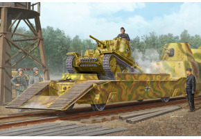 Збірна модель 1/35 Німецька залізнична платформа з танком Pz.Kpfw.38(t) Trumpeter 01508