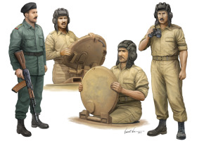 Scale model 1/35 Iraqi tank crew figure kit Trumpeter 00439