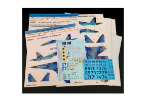 Foxbot 1:48 Ukrainian Air Force Su-27UBM-1 decal, digital camouflage (with masks and additional numbers)