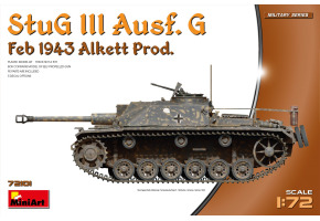 Збірна модель 1/72 Німецька САУ Stug.III Ausf.G зразка лютого 1943 р. Alkett Prod. Miniart 72101