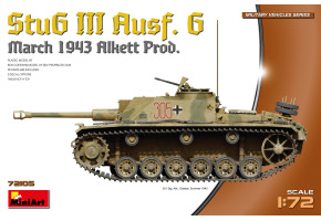 Збірна модель 1/72 Німецька САУ Stug.III Ausf.G зразка березень1943 р. Alkett Prod. Miniart 72105