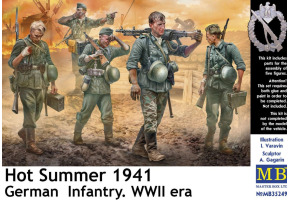 Сборная модель 1/35 Фигуры Жаркое лето 1941 года - немецкая пехота (5 фигур) MasterBox 35249