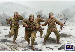 Сборная модель 1/35 Фигуры 101-я воздушно-десантная дивизия США — Бастонь, декабрь 1944 г. 4 фигуры