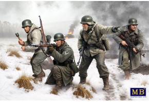Сборная модель 1/35 Фигуры Немецкая пехота - Бастонь, 1944 год (4 фигуры) MasterBox 35254