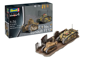 Французькі танки Char B1 bis + Renault FT.17