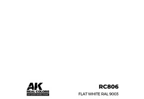 Акрилова фарба на спиртовій основі Flat White / Матовий Білий RAL 9003 AK-interactive  RC806