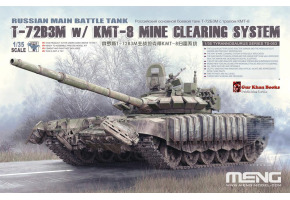 Збірна модель 1/35 Танк Т-72Б3М  із системою розмінування КМТ-8  Meng TS-053