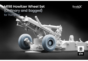 Набір коліс для гаубиці M198 (звичайні та деформовані) від Trumpeter ScaleX WM 35038C