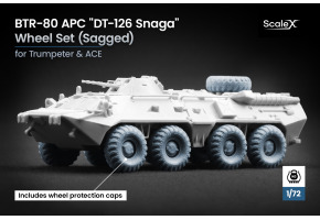 Набір коліс (з деформацією) DT-126 Snaga для БТР-80 від Trumpeter та ACE ScaleX WM 72014S