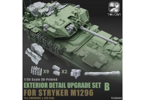 Збірна модель 1/35 3D-друкований набір зовнішньої деталізації EXTERIOR DETAIL UPGRADE SET B для STRYKER M1296 Zimi TC3D043