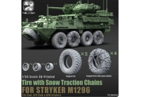 Збірна модель 1/35 3D-друковані шини з ланцюгами протиковзання для STRYKER M1296 Zimi TC3D045