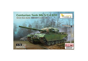 Збірна модель 1/72 Британський танк Centurion Mk.5/1-4.RTR з 3D чохлом для маски зброї Vespid Models VS720017S