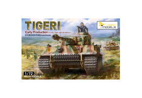 Збірна модель 1/72 Танк Тигр I Рання серія (спеціальний випуск Lucky Tiger) Vespid Models VS720018