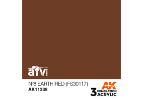 Acrylic paint Nº8 EARTH RED – AFV (FS30117) AK-interactive AK11338