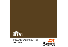  Акриловая краска FIELD DRAB / Американский хаки (FS30118) – AFV АК-интерактив AK11344