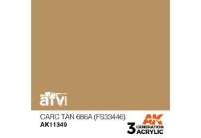  Акриловая краска CARC TAN / Пустынный жёлто-коричневый (FS33446) – AFV АК-интерактив AK11349