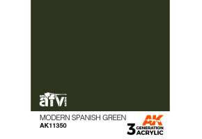 Акриловая краска MODERN SPANISH GREEN / Современный  зелёный (Испания) – AFV АК-интерактив AK11350